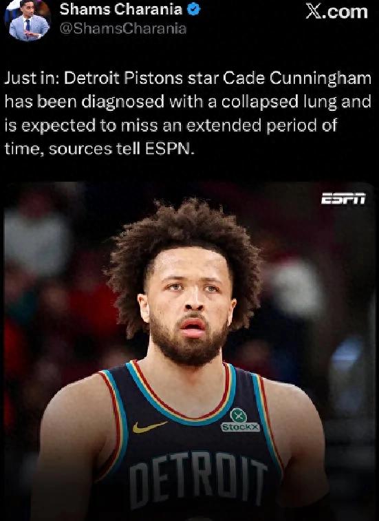 确诊！状元秀遭遇肺气胸问题！NBA又一球星意外缺席