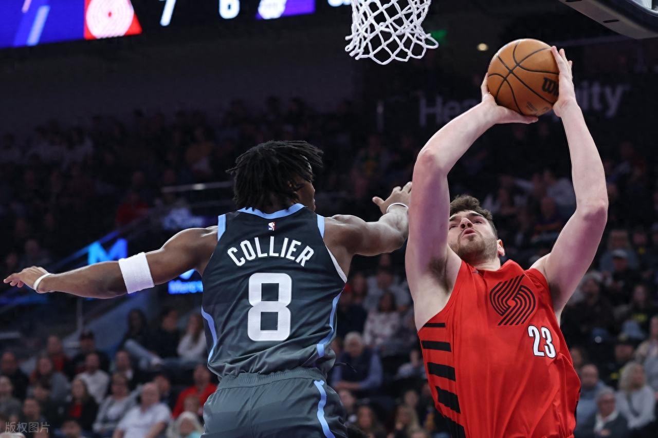 生涯之夜！克林根豪取23分18篮板7助攻，杨瀚森出场3分钟贡献2分，开拓者力克爵士