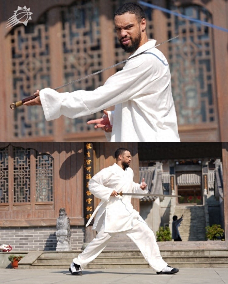 狄龙也来学武术了!登上武当山练习舞剑和棍术,新赛季要在NBA赛场展示新招式吗?