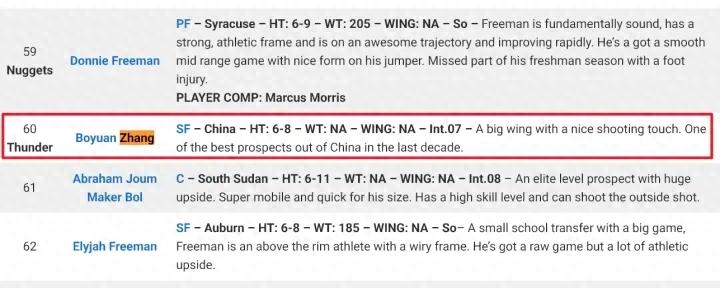 震撼！预计第60顺位！中国男篮未来最有潜力的侧翼球员