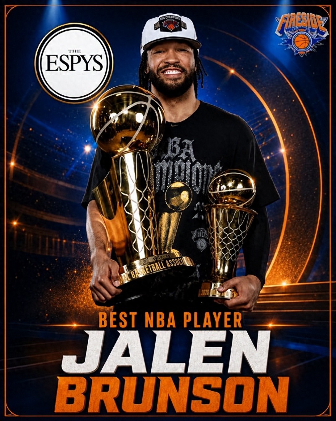 当之无愧！布伦森荣膺ESPY年度最佳NBA运动员：击败文班亚马、亚历山大和约基奇