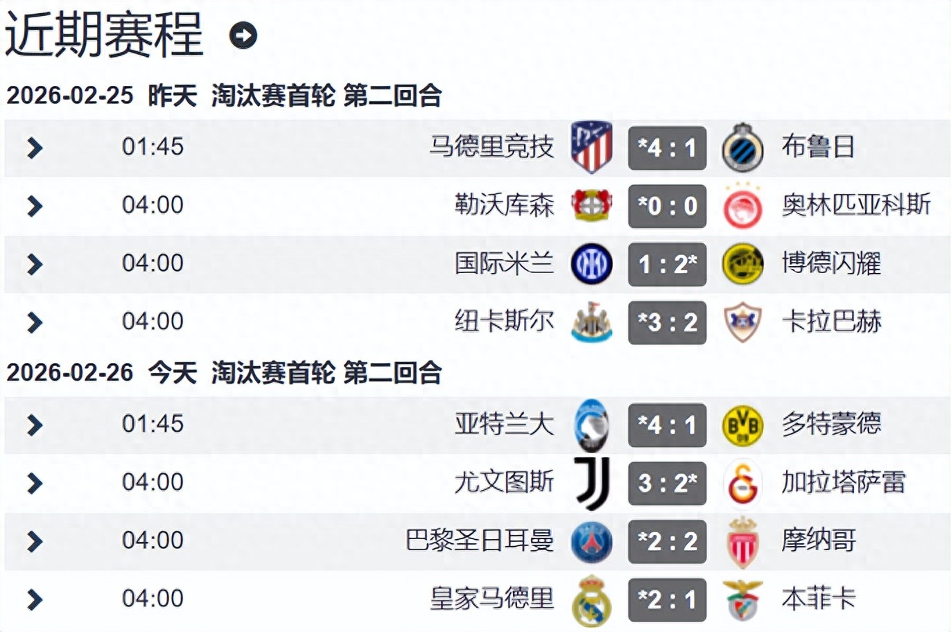 欧冠16强名单揭晓：英超6支队伍，西甲3支，德甲2支，法甲、意甲、葡超、土超和挪超各1支