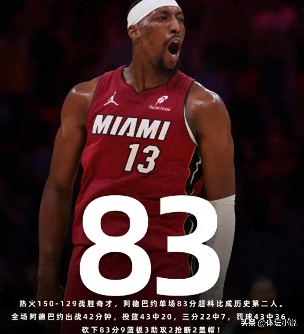NBA惊心动魄对决：阿德巴约独揽83分，43罚全中队友鼎力相助，超越科比跻身历史第二