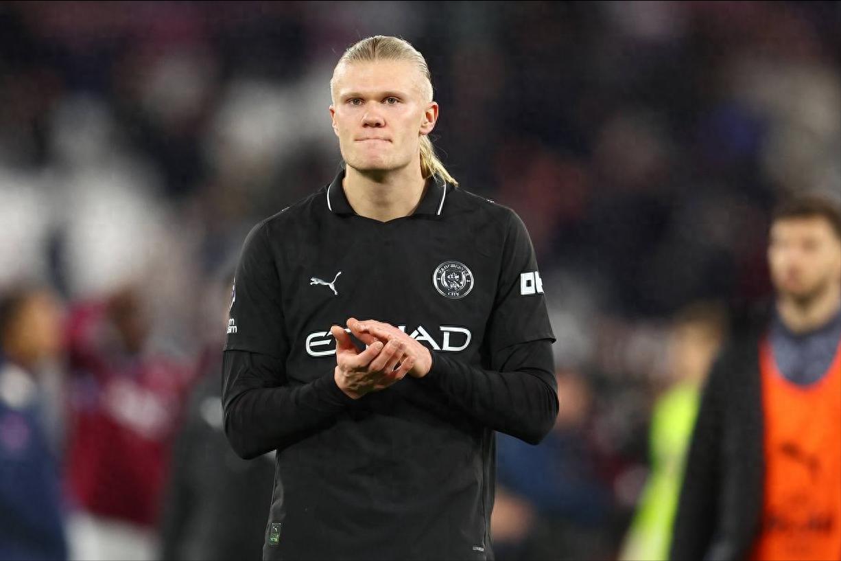 哈兰德四次射门未能建功 西汉姆联仅一次射门便以1-1逼平曼城 瓜迪奥拉遭遇严重瓶颈应考虑离任