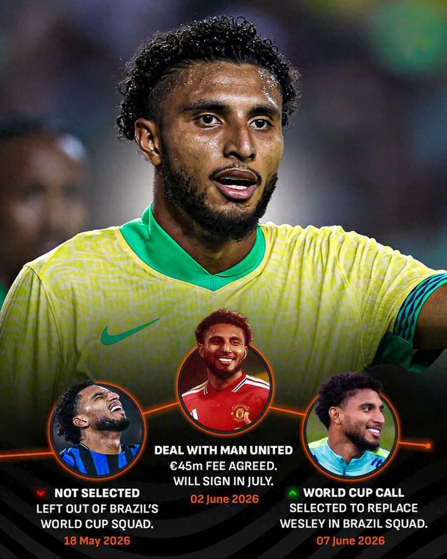 埃德森替补入选世界杯名单,加盟曼联时间推迟!曝巴西边卫受伤却补招中场,原因何在