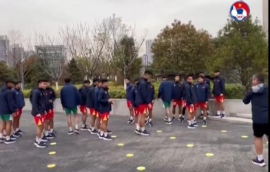 越南U23国家队加紧训练，备战朝鲜民主主义人民共和国U23队