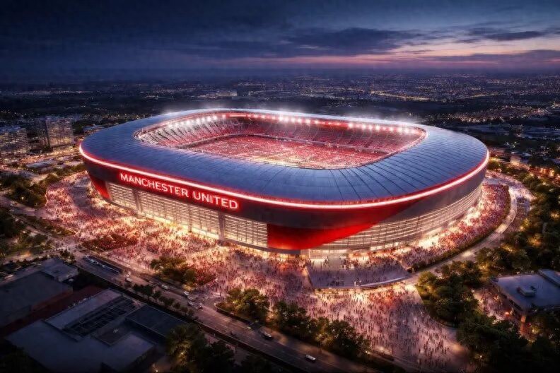 拉特克里夫爵士真有创意！曼联新主场计划增设泳池观赛区，VIP宾客可身着泳装边游泳边看球，每场费用高达500英镑。