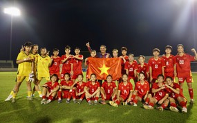 越南U17女足国家队因获得亚洲杯参赛资格,获900万越南盾奖励