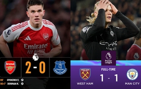 英超冠军争夺战：曼城力不从心，阿森纳扩大领先优势