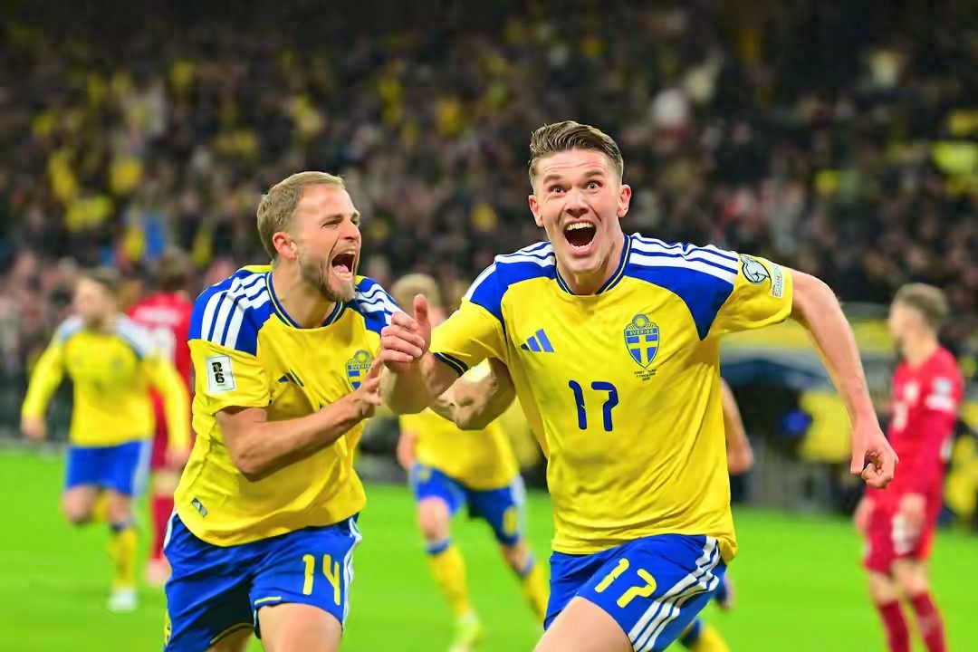 目标清晰！瑞典在世预赛小组赛中零胜绩且失球达十二个，却在附加赛两场比赛中攻入六球成功晋级世界杯