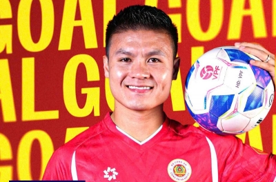 Quang Hải在3分钟内为CAHN完成梅开二度