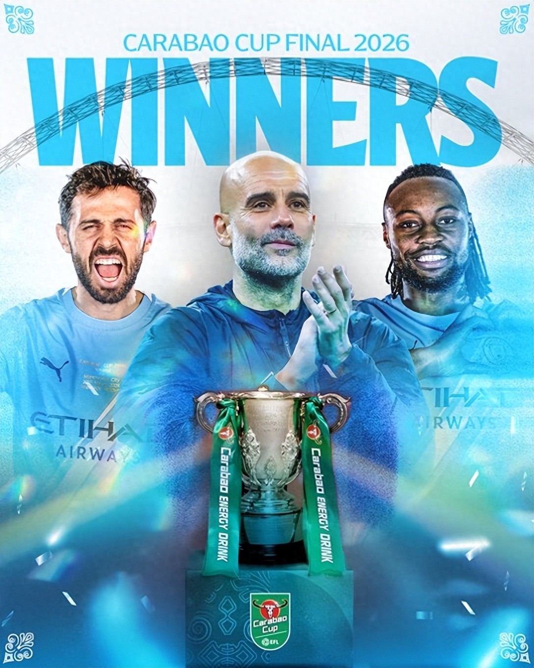 为何瓜迪奥拉为联赛杯小冠军如此激动庆祝？只因过去19个月六大赛事仅获一亚军