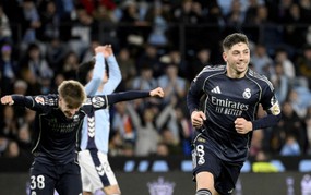 在令人窒息的补时阶段，皇家马德里再次给巴塞罗那施加了联赛冠军争夺的压力