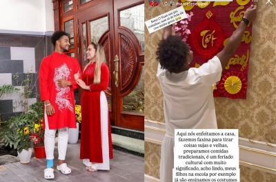 Xuân Son一家忙碌地准备迎接2026年农历新年