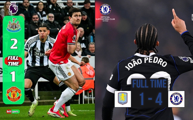 英超昨夜战况：曼联在卡里克时代首尝败绩，切尔西“轰塌”维拉公园