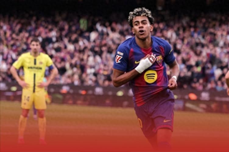 西班牙甲级联赛前三强对决呈现一边倒态势 梅西继承者首度上演帽子戏法 巴塞罗那4-1击败比利亚雷亚尔以4分优势领跑积分榜