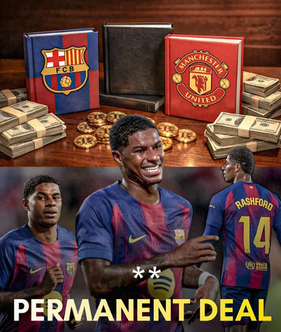 拉什福德同意19万英镑周薪，已确定将永久转会巴塞罗那！曼联坚持原价但接受分期付款